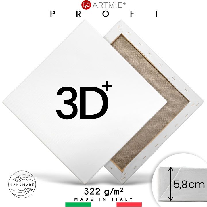 3D+ Maliarske plátno na ráme PROFI / Rôzne rozmery