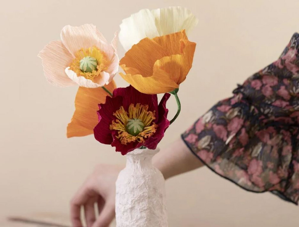 Vyrob si: Kvety z krepového papiera