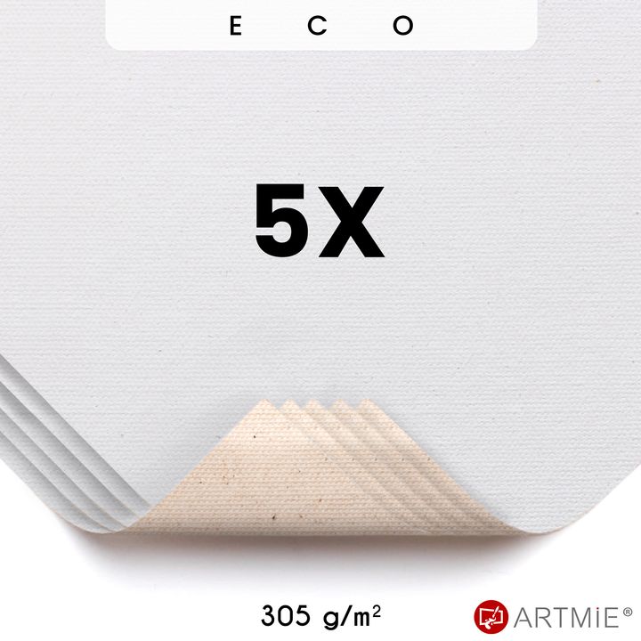 Vzorky  EKO  maliarskeho plátna  ARTMIE  - 5 ks (VZORKA PLáTNA ARTMIE)