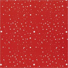 Baliaci papier | tmavočervený Stars and moons 50 cm x 5 m