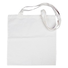 Bavlnená nákupná taška biela - 38 x 42 cm