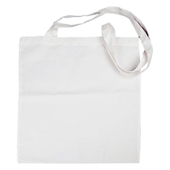 Bavlnená nákupná taška biela - 38 x 42 cm
