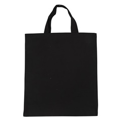 Bavlnená nákupná taška čierna - 38 x 42 cm