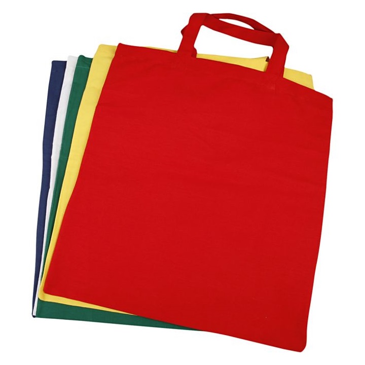 E-shop Bavlnená nákupná taška farebná - 5 ks
