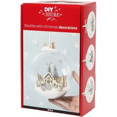 DIY vianočná guľa s dekoráciou