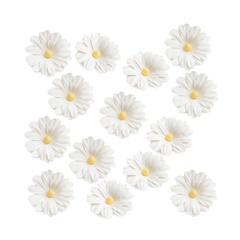 Papierové kvety biele - 14 ks