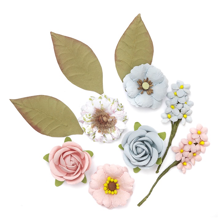 E-shop 3D papierové kvety a lístie / 10 dielna sada