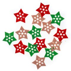 Vianočné nálepky z filcu | hviezda 15 ks