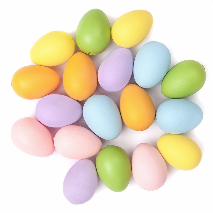 Farebné veľkonočné vajíčka 4x3 cm - 18 ks