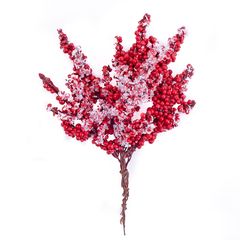 3D ozdobné vetvičky malých červených bobúľ