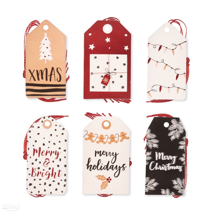 E-shop Vianočné visačky na dekorovanie 24 ks | Merry Holidays