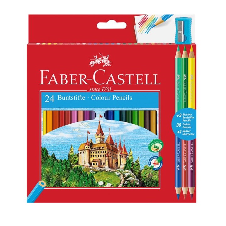 Pastelky Faber-Castell šesťhranné / set 24 farieb
