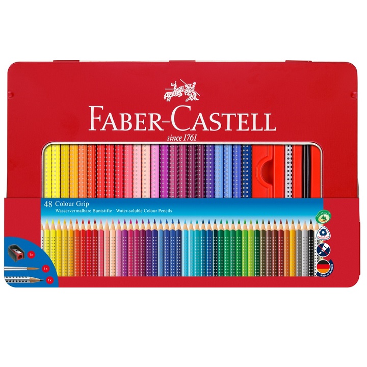 Akvarelové pastelky Faber-Castell / Grip set 48 farieb