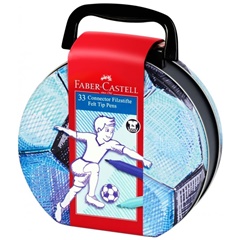 Faber-Castell popisovače s klipom Futbalový kufrík 33 ks