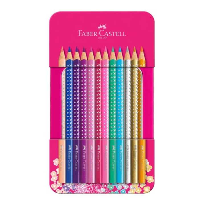 E-shop Faber-Castell pastelky Sparkle / set 12 ks