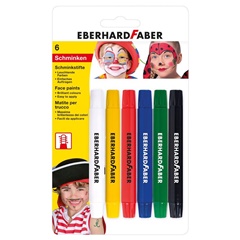 Farby na tvár v ceruzke 6 ks - tenké vysúvacie