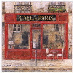 Servítky na dekupáž Cafe de Paris - 1 ks