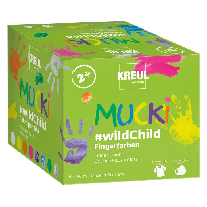 E-shop Prstové farby MUCKI Wild Child - KREUL / set 8 x 150 ml