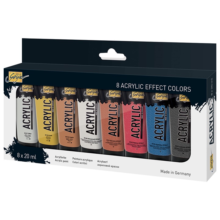 E-shop Akrylové farby Solo Goya Effect / set 8 x 20 ml