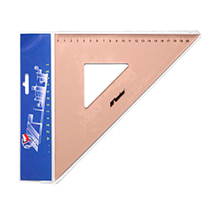 Profesionálne trojuholníkové pravítko LENIAR 45 st. / 32 cm