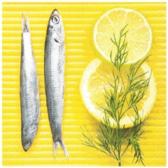 Servítky na dekupáž Fish  – 1 ks