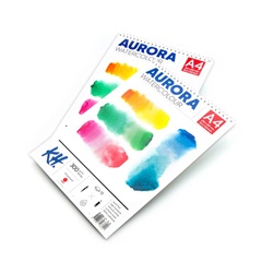 Akvarelový blok AURORA hot press so špirálou - 12 listový