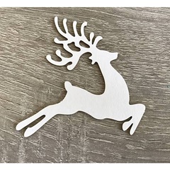 Drevený ozdobný výrez jelenček - ornament - 1 ks
