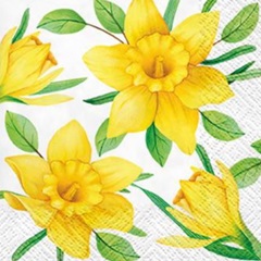 Servítky na dekupáž Daffodils in Bloom - 1 ks