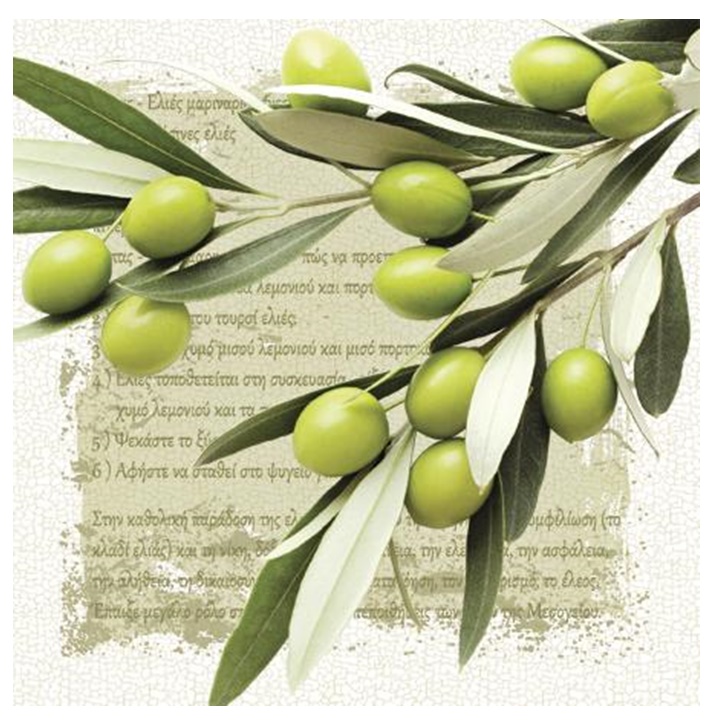 E-shop Servítky na dekupáž Greek Olives - 1 ks