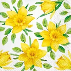 Servítky na dekupáž Yellow Daffodils - 1 ks
