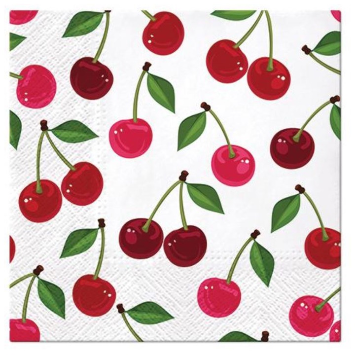 E-shop Servítky na dekupáž Cherries Pattern - 1 ks