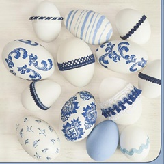 Servítky na dekupáž Blue Style Easter Eggs - 1 ks