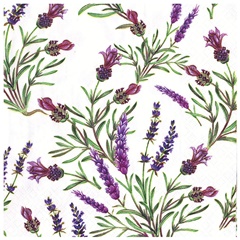 Servítky na dekupáž Lavender Twigs - 1 ks