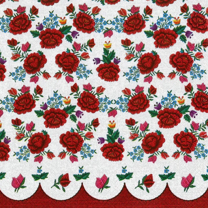 Servítky na dekupáž Poppies Embroidery Pattern - 1 ks