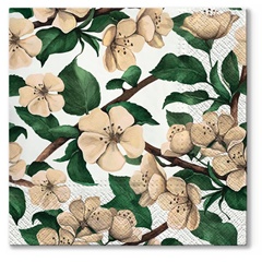 Servítky na dekupáž Apple Blossoms - 1 ks