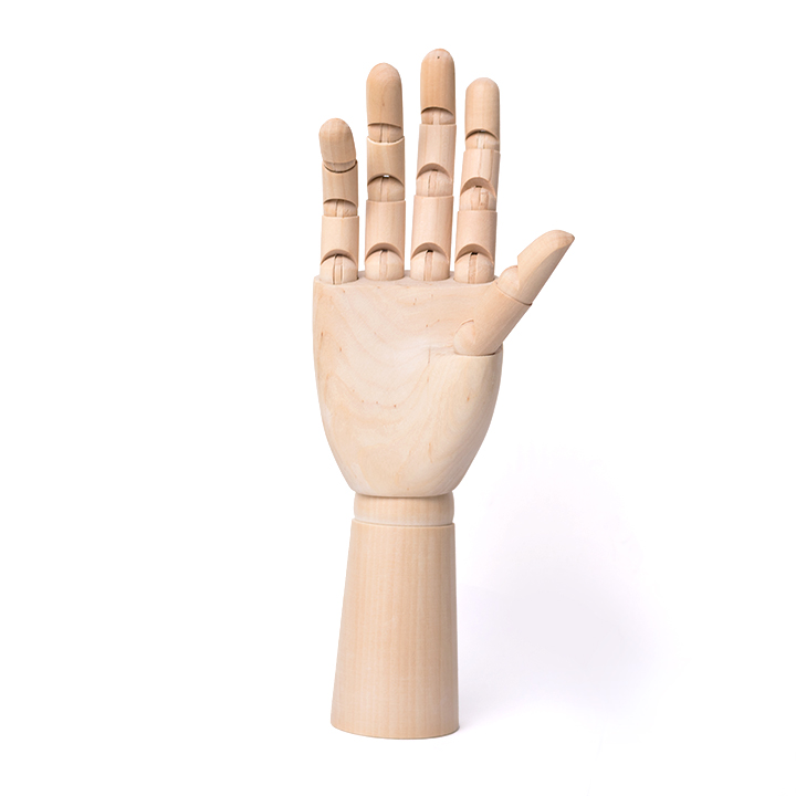 Drevený model ruky – mužská ľavá ruka 30 cm