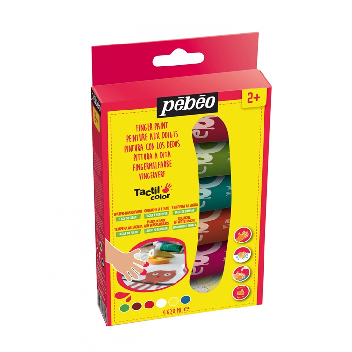 E-shop Prstové farby Pebeo Tactilcolor 6 x 20 ml