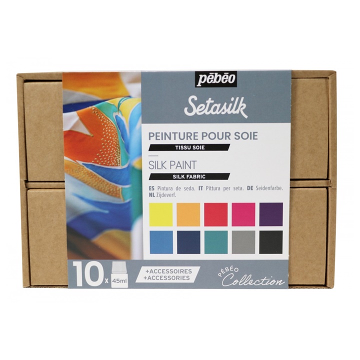 E-shop Set farieb Pebeo na hodváb Setasilk / 10x45 ml