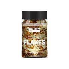 Metalické fóliové vločky Pentart 100 ml | rôzne odtiene