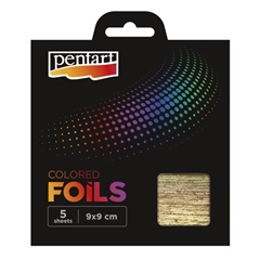 Farebná fólia Pentart 5 listov - 9 x 9 cm | rôzne odtiene