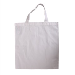Bavlnená taška s krátkou ručkou biela 38 x 42 cm