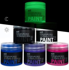 Sada farieb na tmavý textil Profil - Galaxy 6 x 50 ml