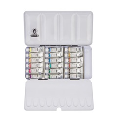 Sada akvarelových farieb v tubách Schmincke HORADAM v kovovom boxe  | 18 x 5 ml