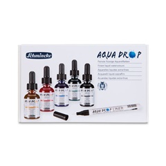 Akvarelové farby Schmincke AQUA DROP - sada 5 x 30 ml + liner