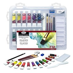 Sada akvarelových farieb Essentials v kufríku / 21 dielna