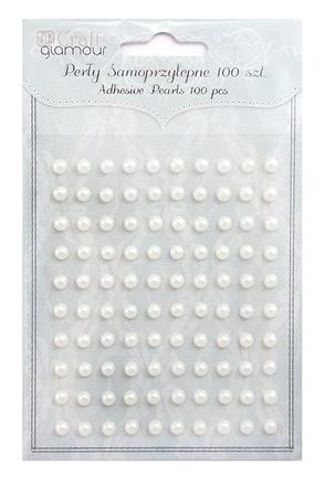 Dekoračné perličky 5 mm 100 ks / slonovinová