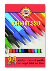 Sada pastelových ceruziek v laku PROGRESSO / 24 dielna