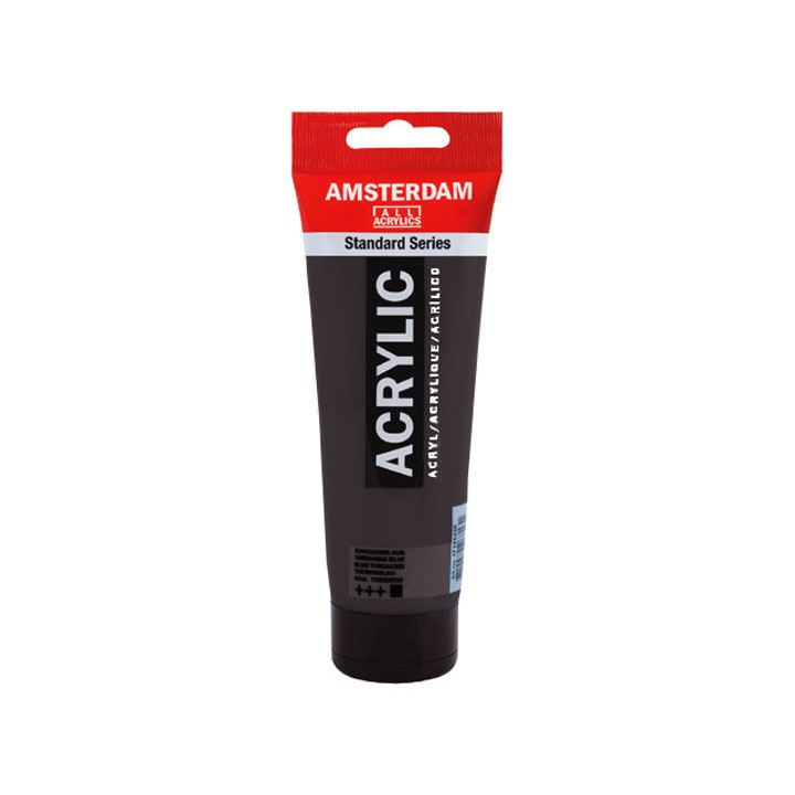 Akrylová farba Amsterdam  Standart Series 250 ml / 702 Lamp čierna
