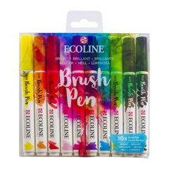 Akvarelové perá Ecoline Brush Pen Bright | 10 dielna sada