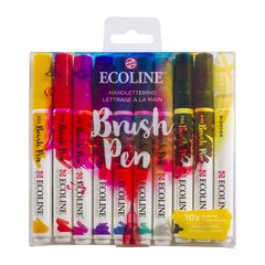 Akvarelové perá Ecoline Brush Pen Hand Lettering | 10 dielna sada